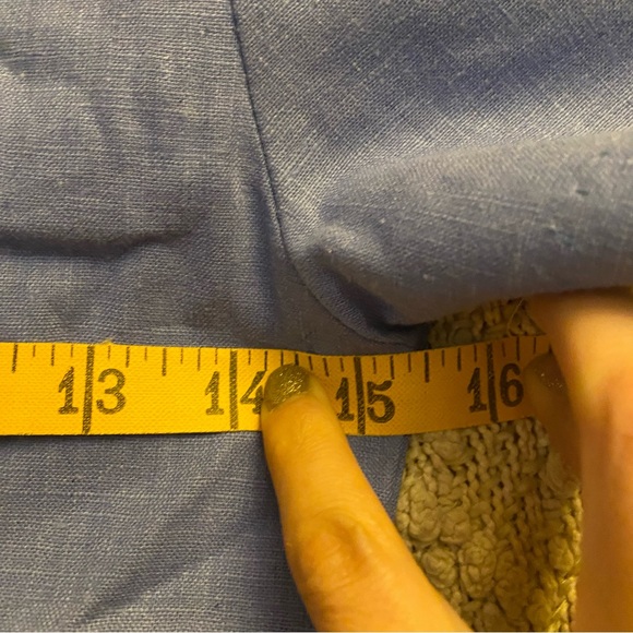 Vintage kids Lavender Blue shirt sleeve button down shirt dress periwinkle blue - Picture 6 of 13